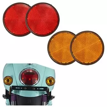 2 шт. круглая предупреждающая полоса светоотражающая наклейка для автомобиля мотоцикла велосипеда каравана грузовика навинчивающиеся светоотражающие наклейки наклейки новые красный
