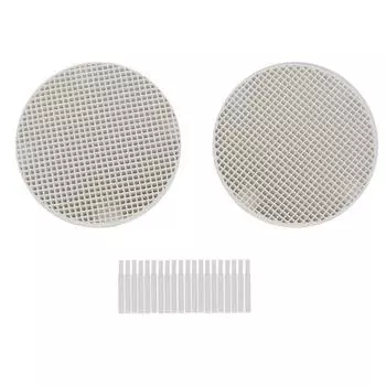 2 шт. круглые лотки для обжига с 20 шт. штифтами для стоматологической лаборатории, принадлежности для зубного техника (Керамический штифт)