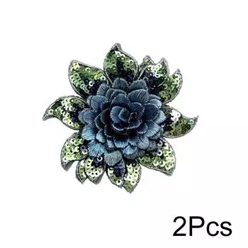 2 шт кружевные нашивки китайский стиль вышитые блестками швейные аксессуары для одежды наклейка на ткань 3D нашивка чонсам