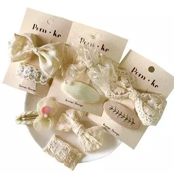 2 шт., кружевные заколки для волос для маленьких девочек, корейские детские заколки для волос с бантом для девочек, подарок принцессы, детские аксессуары для волос, детские заколки для волос