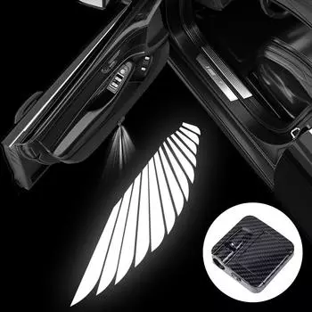 2 шт. Крылья ангела, дверной приветственный свет, автомобильные атмосферные огни, светодиодные аксессуары, декоративная беспроводная проекция для автомобиля B7B1