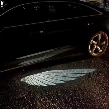 2 шт. Крылья автомобильный коврик свет для автомобилей приветственный свет зеркало заднего вида светодиодный свет универсальный 12 В модель автомобиля