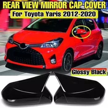 2 шт. Крышка бокового зеркала для Toyota Yaris 2012 2013 2014 2015 2016 2017 2018 2019 2020 Аксессуары для зеркал заднего вида на крылья двери