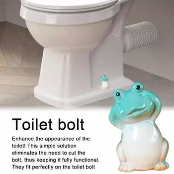 2 шт. крышка болта для унитаза в виде лягушки, керамическая фигурка животного, водонепроницаемый болт для пола унитаза, декоративная крышка для дома, отеля, ванной комнаты, украшение красный