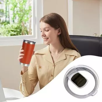 2 шт. крышка чашки на 20 унций, удобная прозрачная сменная крышка для стакана с магнитным ползунком для дома 2pcs 20oz чёрный