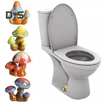 2 шт. крышка для болта для унитаза в виде гриба, смола, красочная фигурка гриба, водонепроницаемый винт для болта для унитаза, декоративная крышка, украшение для дома, отеля, ванной комнаты коричневый