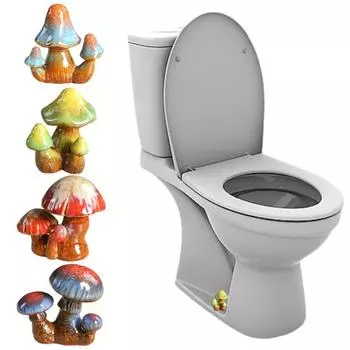 2 шт. крышка для болта для унитаза в виде гриба, смола, красочная фигурка гриба, водонепроницаемый винт для болта для унитаза, декоративная крышка, украшение для дома, отеля, ванной комнаты коричневый