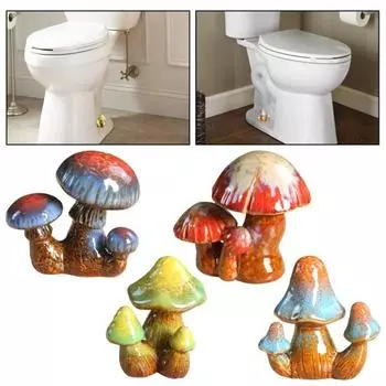 2 шт. крышка для болта для унитаза в виде гриба, смола, красочная фигурка гриба, водонепроницаемый винт для болта для унитаза, декоративная крышка, украшение для дома, отеля, ванной комнаты коричневый