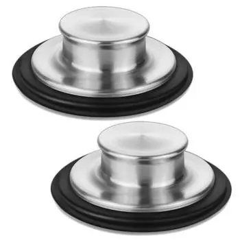 2 шт. крышка для раковины из нержавеющей стали, набор заглушек для кухонной раковины, защита труб, устойчивая к запаху сливная пробка для раковины для дома серебряный