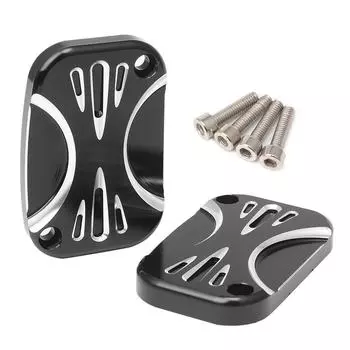 2 шт. крышка главного цилиндра сцепления и тормоза, вырезанная на станке с ЧПУ, для Harley Touring FLHX FLHT CVO