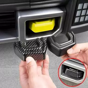 2 шт. Крышка крюка прицепа для автомобиля, модифицированная внешняя отделка, крышка прицепа для бездорожья, отделка для Chery Jetour Traveller Jetour T2 2024 2024 матовый черный