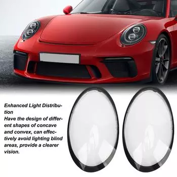 2 шт. крышка объектива автомобильной фары прозрачная левая и правая крышка корпуса фары для 991 911 Targa или Carrera 2013-2018