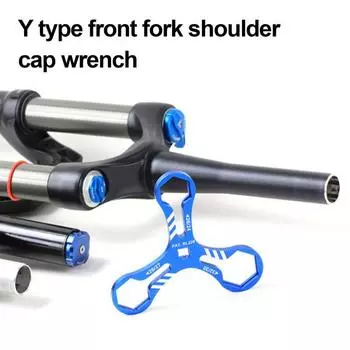 2 шт., крышка передней вилки велосипеда, ключ из алюминиевого сплава Y-образной формы, MTB, дорожный гаечный ключ для горного велосипеда, передняя вилка, инструменты для ремонта велосипеда