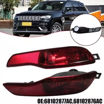 2 шт. Крышка противотуманных фар для автомобиля Cherokee 2014-2018 для Jeep 68102877AC,68102876AC Корпус фары заднего бампера автомобиля красный светоотражающий CHINA