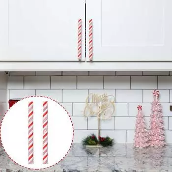 2 шт. крышка ручки двери шкафа рождественская мятная конфета шкаф ящик шкафа комод дверца шкафа декоративная крышка ручки S 1pc