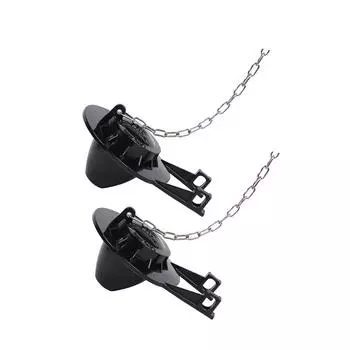 2 шт. Крышка сливного клапана унитаза Универсальная крышка сливного клапана унитаза Крышка-лепесток Слив для ванной Экономия воды для бачка чёрный