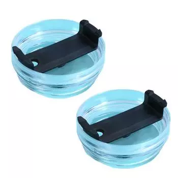 2 шт. Крышка стакана на 40 унций для чашки Пылезащитная прозрачная автомобильная изолированная крышка чашки Защита от разливов Брызгозащищенные крышки стаканов для стаканов Кофейные кружки чёрный