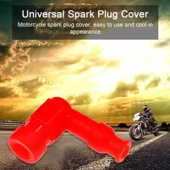 2 шт., крышка свечи зажигания для мотоцикла, высокопроизводительная прямоугольная универсальная свеча зажигания, багажник для мотоцикла, Байк, ATV, запасные части, аксессуары оранжевый