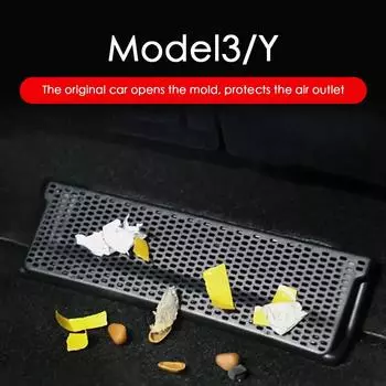 2 шт., крышка воздуховода под сиденьем для Tesla Model 3 Y 2024-2021, аксессуары, центральная консоль, защитная решетка для заднего сиденья
