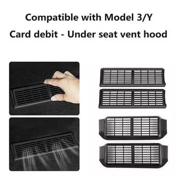 2 шт. крышка воздуховыпускного отверстия под сиденьем, профессиональная, простая в установке, сверхмощная автомобильная крышка вентиляционного отверстия, автомобильные аксессуары, замена для Tesla Model Y/3 A
