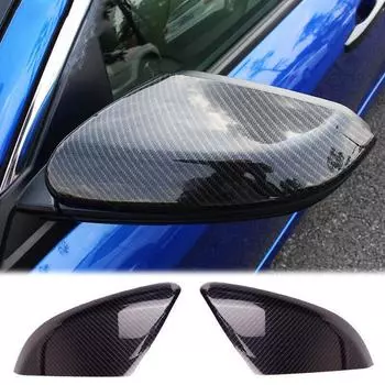 2 шт., крышка зеркала заднего вида, боковая дверь, зеркало из углеродного волокна, накладка для Honda Civic 2016 2017 2019