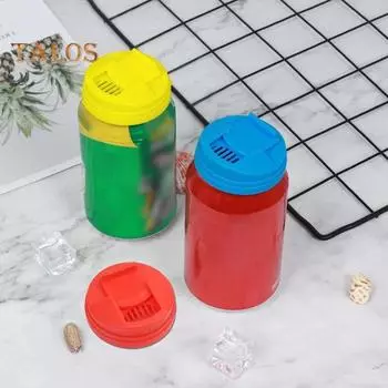 2 шт. Крышки для банок с газировкой Крышки для банок для напитков Брызгозащищенные крышки нажимного типа Многоразовые герметичные крышки для банок с напитками Защитная крышка для пивного сока Безалкогольные напитки красный