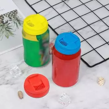 2 шт. крышки для банок с газировкой, крышки для банок с напитками, брызгозащищенные крышки многоразового использования, герметичные крышки для напитков красный