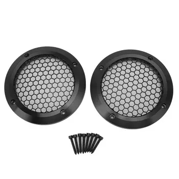 2 шт. Крышки для динамиков, черная круглая сетка для динамика, декоративная сетка для сабвуфера, защитная решетка для автомобильного динамика
