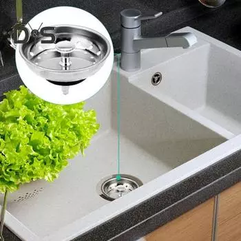 2 шт. крышки для раковины, фильтр из нержавеющей стали, противозасоряющийся, с центральной ручкой, резиновая пробка, нижняя часть, кухонный фильтр двойного назначения, сливной фильтр для раковины, пробки для слива раковины 2pcs