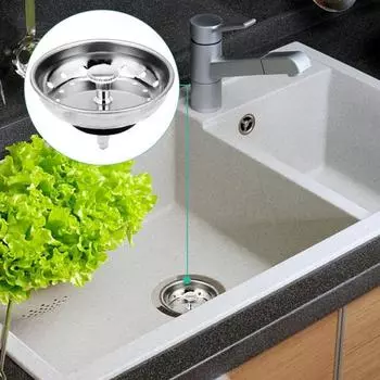 2 шт. крышки для раковины, фильтр из нержавеющей стали, противозасоряющийся, с центральной ручкой, резиновая пробка, нижняя часть, кухонный фильтр двойного назначения, сливной фильтр для раковины, пробки для слива раковины 2pcs