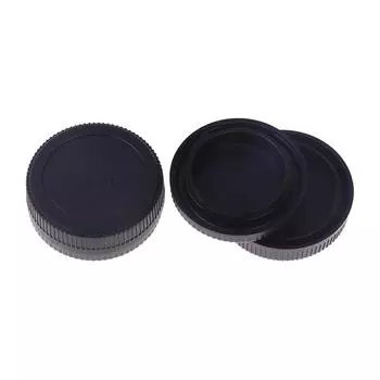 2 шт. Крышки объектива Аксессуары для объективов Lumix Dmc-Gf3 Gf2 Gf1 G10 G3 G2 G1 Gh2 Задняя линза + Крышка корпуса чёрный