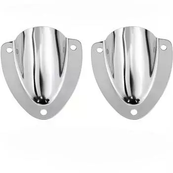 2 шт. Крышки вентиляционных отверстий из нержавеющей стали типа «ракушка», Защита отверстия для кабеля для лодки, яхты, каяка, Морские аксессуары 2pcs серый