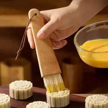 2 шт. кухонная кисть для масла, кисть для смазывания гриля, кисть для выпечки с деревянной ручкой для хлеба, торта, еды, приготовления барбекю, аксессуары