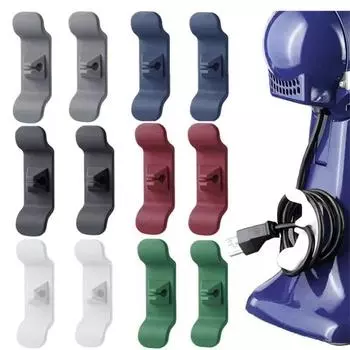 2 шт., кухонная обертка для шнура для хранения, органайзер для кабеля, держатель кабеля, зажим для намотки для зарядки данных 2Pcs белый