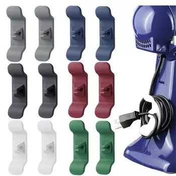 2 шт., кухонная обертка для шнура для хранения, органайзер для кабеля, держатель кабеля, зажим для намотки для зарядки данных 2 Pcs белый