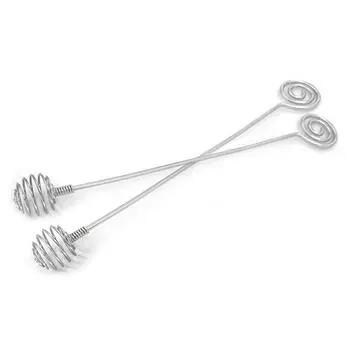 2 шт. Кухонная палочка для меда, ложка для меда, ложка для меда из нержавеющей стали, кофейная ложка, ложка с длинной ручкой, инструмент для смешивания, кухонная утварь 2pc