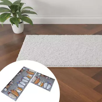 2 шт. Кухонные коврики с резиновой основой для прачечной и ванной комнаты small
