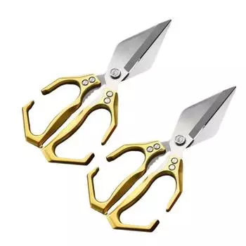 2 шт. Кухонные ножницы Сверхмощные Ножницы из нержавеющей стали для мяса, рыбы, птицы, овощей Многофункциональный кухонный резак для дома, профессионального использования