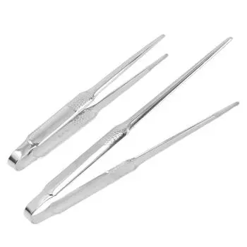 2 шт. кухонный пинцет из нержавеющей стали с тонкими зубчатыми кончиками профессиональный кулинарный пинцет щипцы для