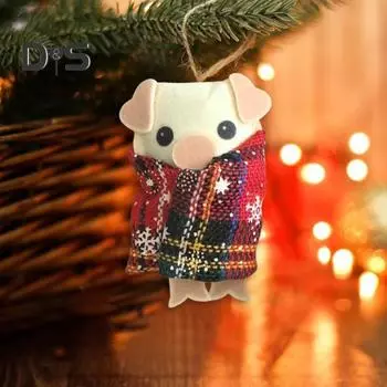 2 шт. Кукла-свинка с подарочной коробкой, свиньи в одеялах, рождественский подарок, украшение ручной работы, мягкое на ощупь, теплое, уютное, учитель, тайный Санта, сувениры 1 Set