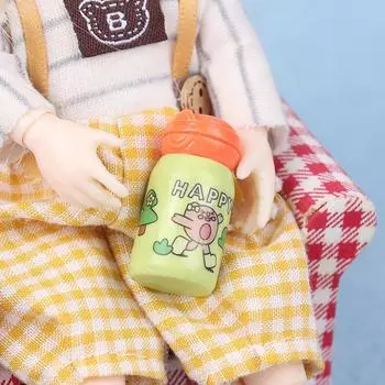2 шт. Кукольная мебель Мини Детская модель термоса для чашки имитирует мультяшную модель чашки для воды