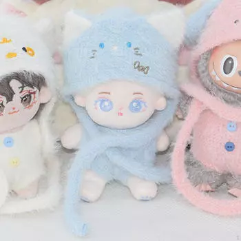 2 шт. Кукольные штаны с подтяжками и шляпой, миниатюрная одежда, аксессуары, наряды, костюм для девочки ростом 6 дюймов синий