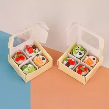 2 шт. кукольный домик аксессуары своими руками 1/12 кукольный домик имитация пустая модель коробки для торта десерта миниатюрное украшение для еды