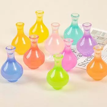 2 шт. кукольный домик мини светящаяся имитация вазы сделай сам кукольный домик декор сцены аксессуары ролевые игры игрушка украшение для домашнего рабочего стола