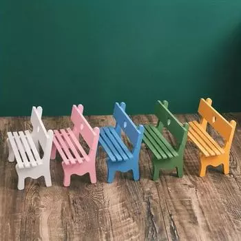2 шт. кукольный домик миниатюрная мебель деревянный садовый пляжный стул модель для кукольного дома аксессуары декор игрушка сказочный сад домашний декор