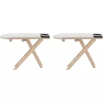 2 шт., кукольный домик, прачечная, миниатюрная гладильная доска, кукла, гладильная доска, кукольный домик, аксессуары для прачечной, игровой набор, миниатюрный 10.6*8*3cm,2Pcs белый