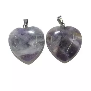2 шт., кулон с кристаллами исцеления Рейки, энергетические подвески в форме сердца из натурального камня, богемные подвески для женщин и мужчин для самостоятельного изготовления ювелирных изделий, аксессуаров, подарков на праздники 2Pcs/16mm