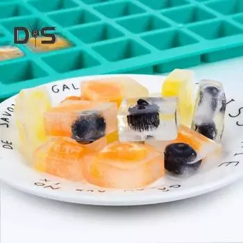 2 шт. квадратная форма для карамельных конфет, 40 гнезд, гибкая, нелипкая, толстая, стабильная силиконовая форма для шоколадного кубика льда, желе зелёный