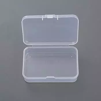 2 шт. квадратный пластиковый прозрачный ящик для хранения мелких предметов, органайзер для мелочей 2PCS