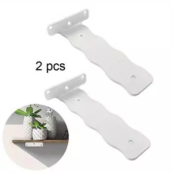 2 шт. L-образный кронштейн для полок, усиленный, утолщенный и расширенный, скрытый, угловой кронштейн